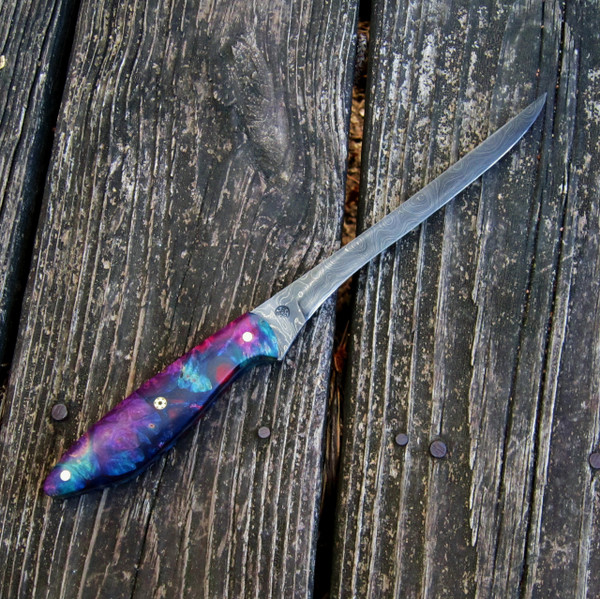 Lacy Smith - "Cahaba" Damascus Fillet / Boning Knife - SK1610339-FLS