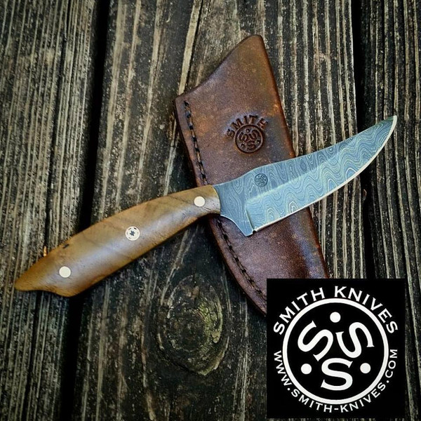 Lacy Smith - "Talladega" Damascus Skinner - SK1705359-FLS