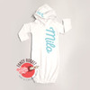 Baby Gown Hooded Newborn Personalized