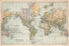 Vintage 1891 Atlas World Map "The World" Mural printed in your choice of Wall Vinyl Decal or Fabric Wall Decal. 
www.ameridecals.com