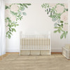 Caroline White Roses Corner Wall Decals Nursery Décor