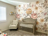 Nursery wallpaper with romantic floral wallpaper and vintage floral character