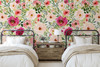 JESSICA FARMHOUSE Wallpaper Pink & Red Watercolor Flowers