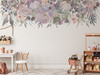 WILD SPRING GARDEN Watercolor Lavender Flowers Border Decal 