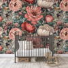 EVERLEE Wallpaper Pink Watercolor Flowers