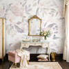 PRIM VINTAGE Floral Wallpaper Pink Watercolor Flowers