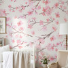 Pink Watercolor Cherry Blossom Wallpaper in Soft Nursery With Sakura Branches