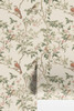Close Up of Kelsey Chinoiserie Bird Wallpaper With Birds, Sage Leaves and Floral Branches
