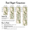 Meadow Grass wallpaper panel height comparison showing 26-inch-wide panels and multiple custom height options