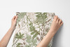 Meadow Grass Green & Brown Botanical Wallpaper | Neutral Foliage