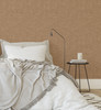 faux grasscloth wallpaper with burlap texture in cozy bedroom