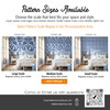 Royal Blue Damask Wallpaper - side by side pattern scale repeat comparison, 