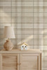 Paradise Valley Wallpaper - Brown Plaid Pattern Paradise Valley Wallpaper - Brown Plaid Pattern