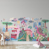 FairyTale Castle Watercolor Landscape Wall Decal 1005