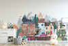 Fairy Landscape Town Houses Wall Decal 1019
