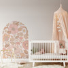 ASPEN Pink Floral Wall Arch Decal 