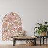 ASPEN Pink Floral Wall Arch Decal 