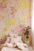 Pink and Yellow Floral Meadow Wallpaper