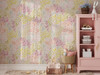 Pink and Yellow Floral Meadow Wallpaper