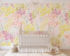 Pink and Yellow Floral Meadow Wallpaper