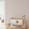 Pink Bows Nursery Wallpaper for Girls