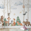 Woodland Wall Decals Nursery Decor Trees + Animals