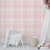 Pink Plaid Wallpaper Tartan Pattern