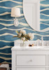Coastal Blue Waves Removable Wallpaper 