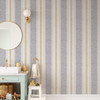 Blue Gold Stripes Removable Wallpaper Blue Gold Stripes Removable Wallpaper