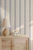 Blue Gold Stripes Removable Wallpaper Blue Gold Stripes Removable Wallpaper