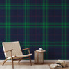 Dark plaid removable wallpaper for traditional cottage interior