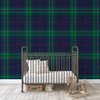 Traditional plaid wallpaper for cottage farmhouse or lodge decor