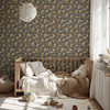 SUMMER Dark Botanical Wallpaper Floral Bohemian