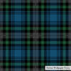 Blue Green Tartan Plaid wallpaper close up showing classic tartan pattern with blue, green, black, charcoal, and fine woven line details