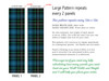 Blue Green Tartan Plaid wallpaper scale guide showing the 52 inch repeat across two 26 inch panels for a larger tartan plaid pattern