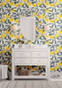 LEMONS Botanic Watercolor Scandinavian Wallpaper