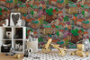 Cartoon City Kids Wallpaper | Playful Illustrated Cityscape Wall Mural for Children’s Rooms