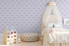 lavender bow nursery wallpaper girl bedroom decor