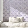 lavender bow ribbon wallpaper nursery wall