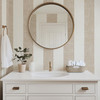 Neutral Linen Stripe Wallpaper