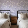 Eleanor Lavender Roses Wallpaper | English Cottage Floral
