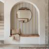 Blue Tan Striped Wallpaper, Coastal Stripe Wallpaper