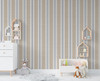 Blue Tan Striped Wallpaper, Coastal Stripe Wallpaper
