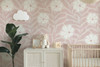 Bethany Pink Abstract Floral Wallpaper | Modern Botanical Wallpaper