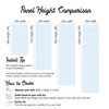 Panel height comparison graphic for blue gingham wallpaper