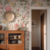 Anastasia Vintage Floral Wallpaper | Pink Roses Botanical Wallpaper