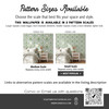 Sigrid Sage Nordic Botanical Wallpaper pattern size guide showing 26 inch and 52 inch repeat options for choosing the best scale