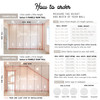 Wallpaper measuring and ordering guide showing panel width, wall height, wall width, and how to choose the correct number of wallpaper panels