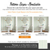 Elsie Ivory Mint Wallpaper Pattern Scale Guide Showing 13, 26 and 52 Inch Repeats