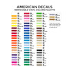 American Decals removable vinyl color palette for selecting river birch tree wall decal colors